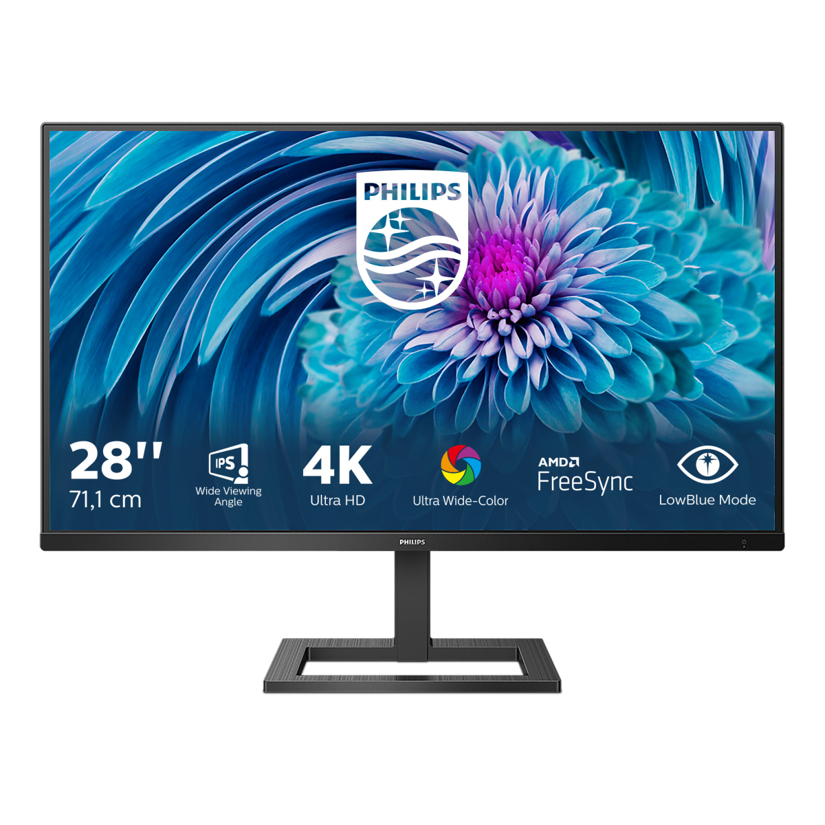 Monitor - 288E2A/00 PHILIPS, 28 ", UHD 4K, 4 ms, Displayport|HDMI, Negro