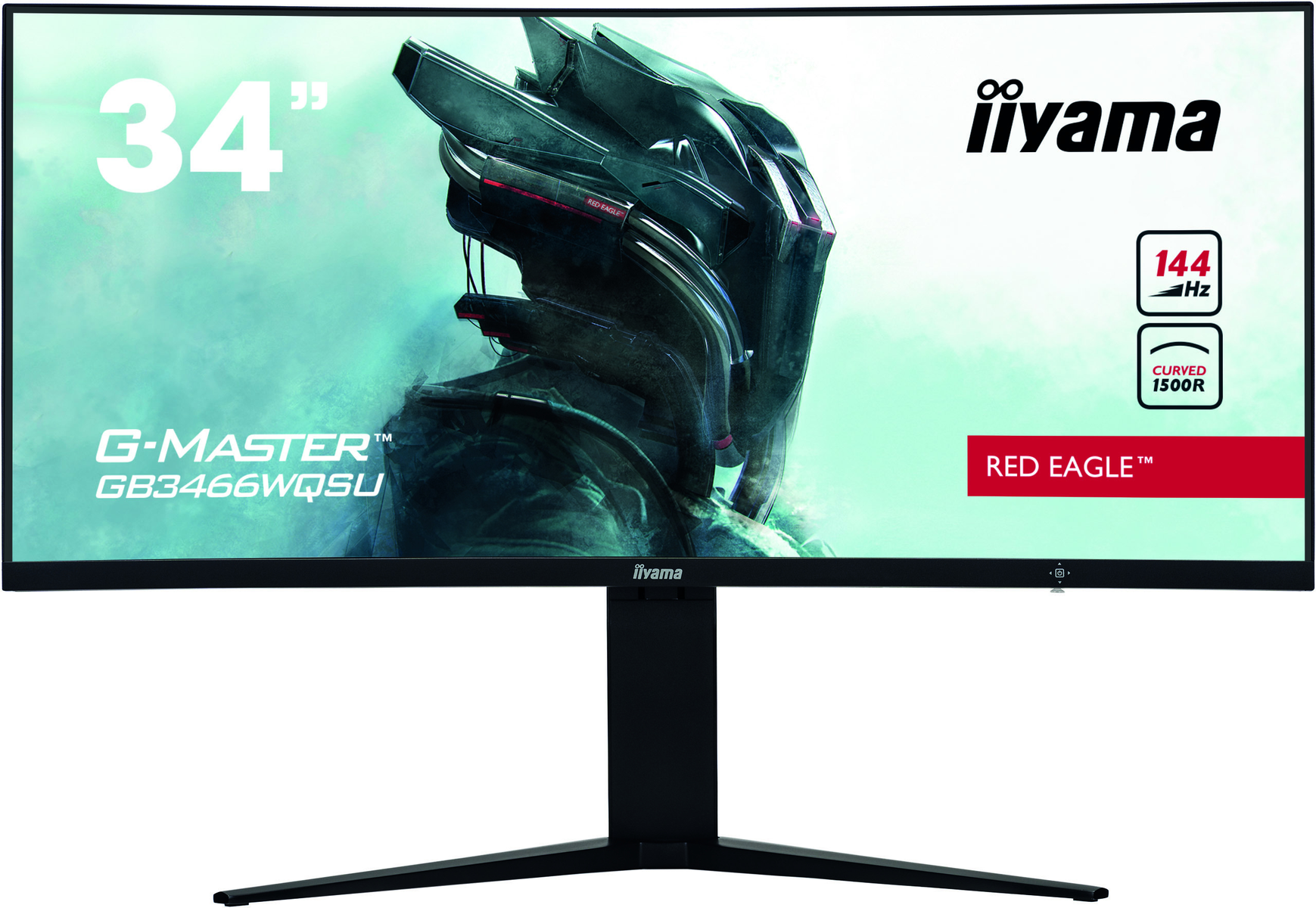 Iiyama Gmaster Gb3466wqsub1 monitor gaming curvo de 34 uwqhd 3440 x 1440 panel va 169 144hz 1ms 2 hdmi usb3.0 freesync regulable en altura pivotante negro mate red eagle led ultrawide qhd premium pro 864 144 1 3.0