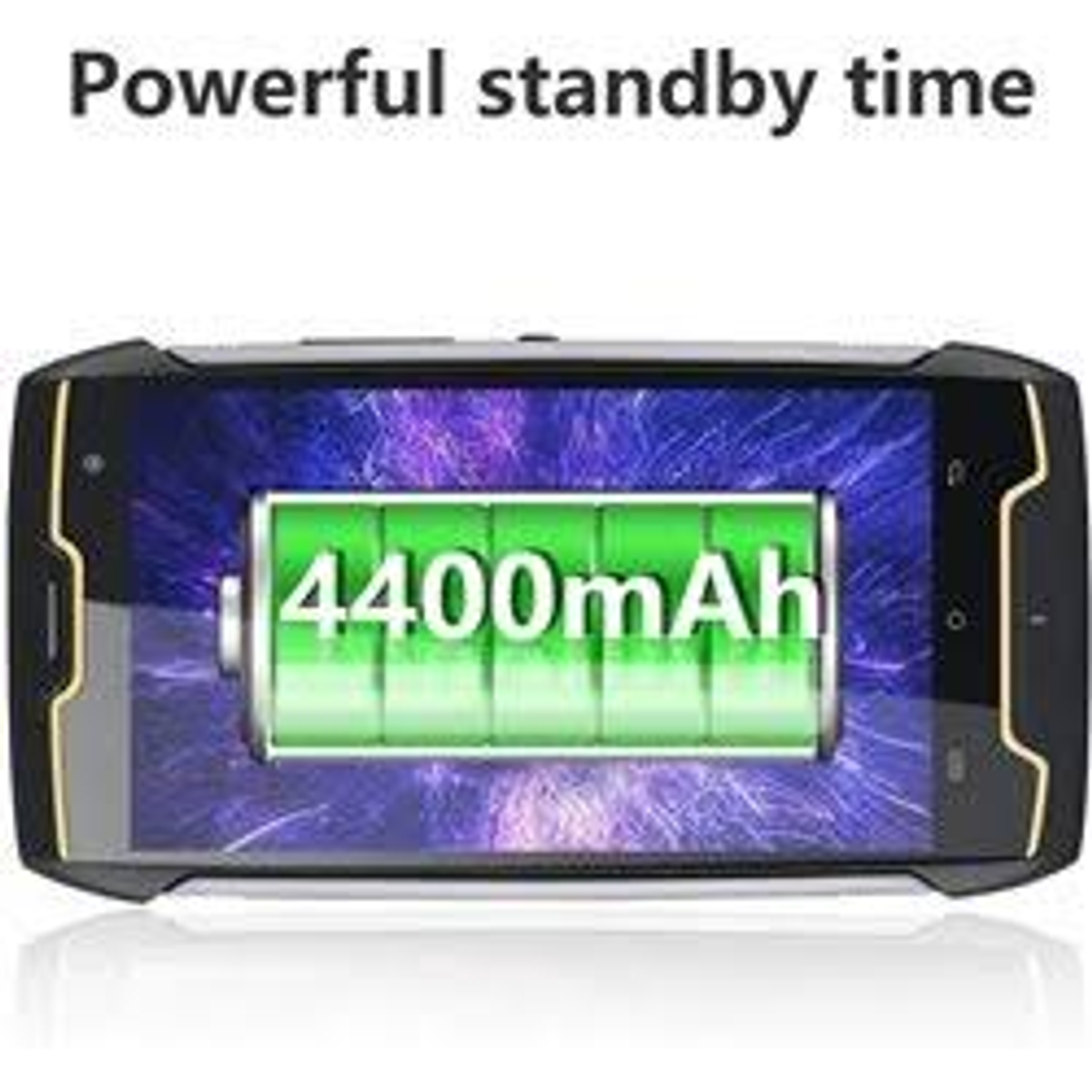 Smartfon z ikoną baterii wskazującą długi czas czuwania.