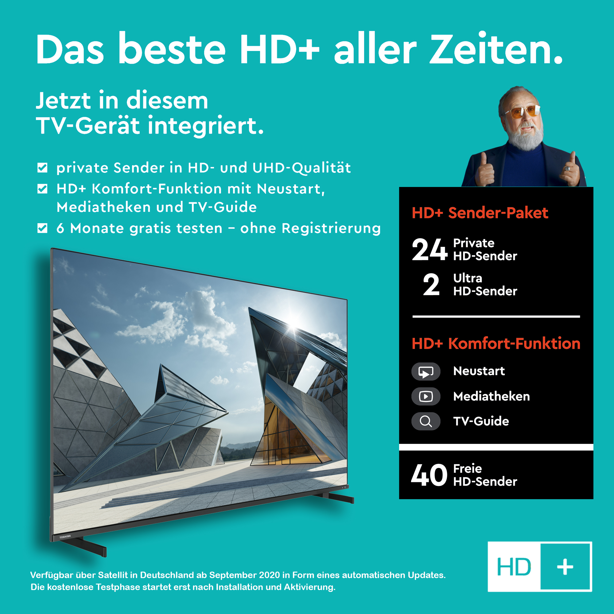 TELEFUNKEN 65QL5D63DAY QLED TV (Flat, 4K, UHD SMART Zoll 65 cm, TV) 164 