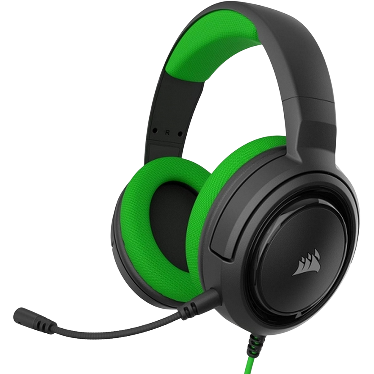 CORSAIR CA-9011197-EU HS35 STEREO Headset Schwarz/Grün Over-ear Gaming GREEN, HEADSET