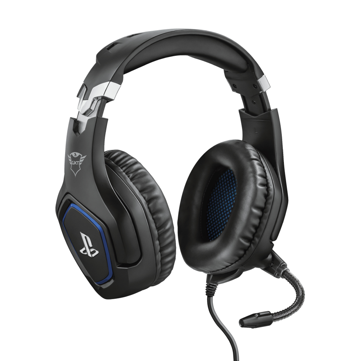 Auriculares gaming - GXT 488 Forze PS4 TRUST, Circumaurales, Negro