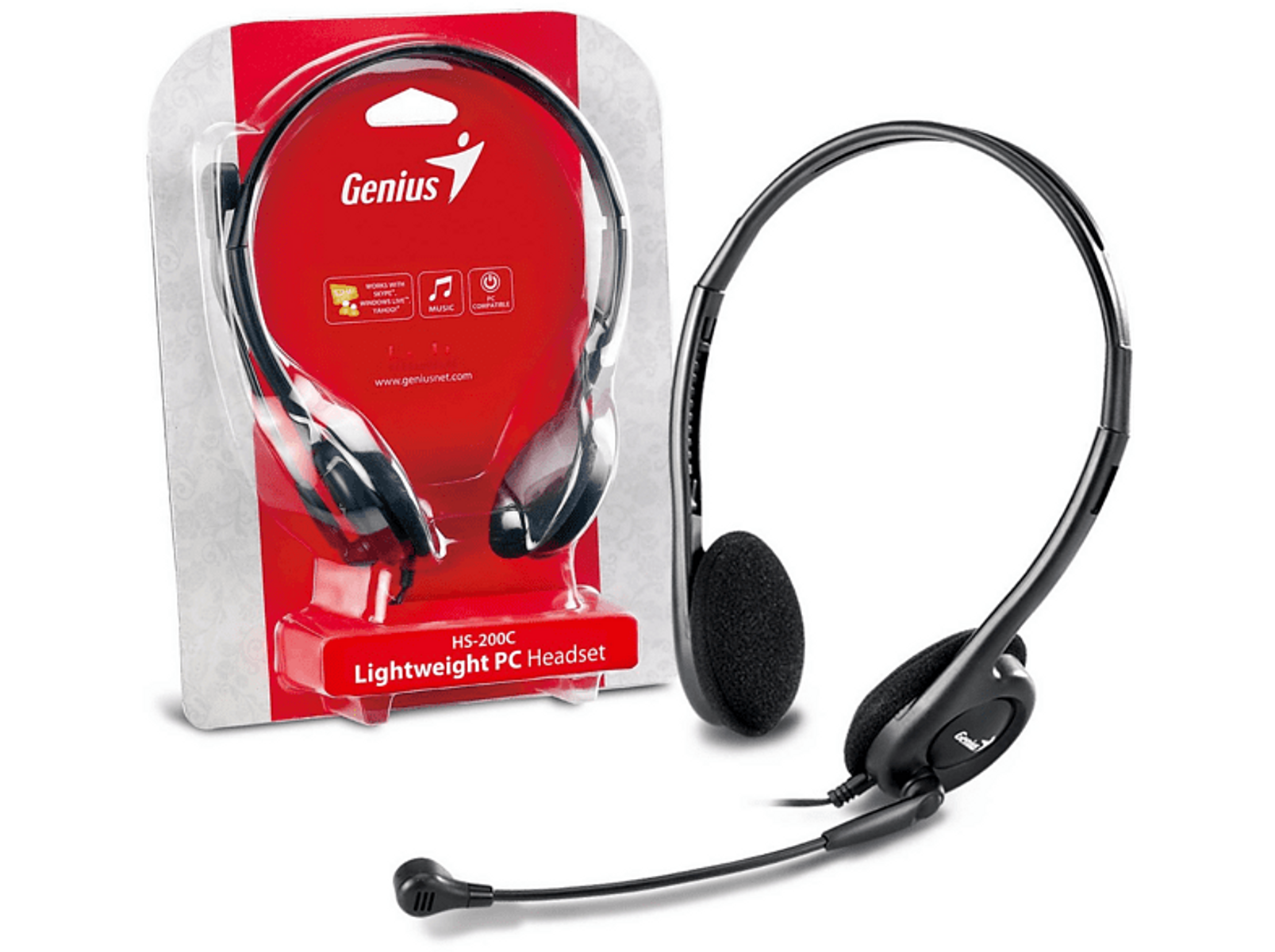 Auriculares con cable - 31710151100 GENIUS, Supraaurales, Negro