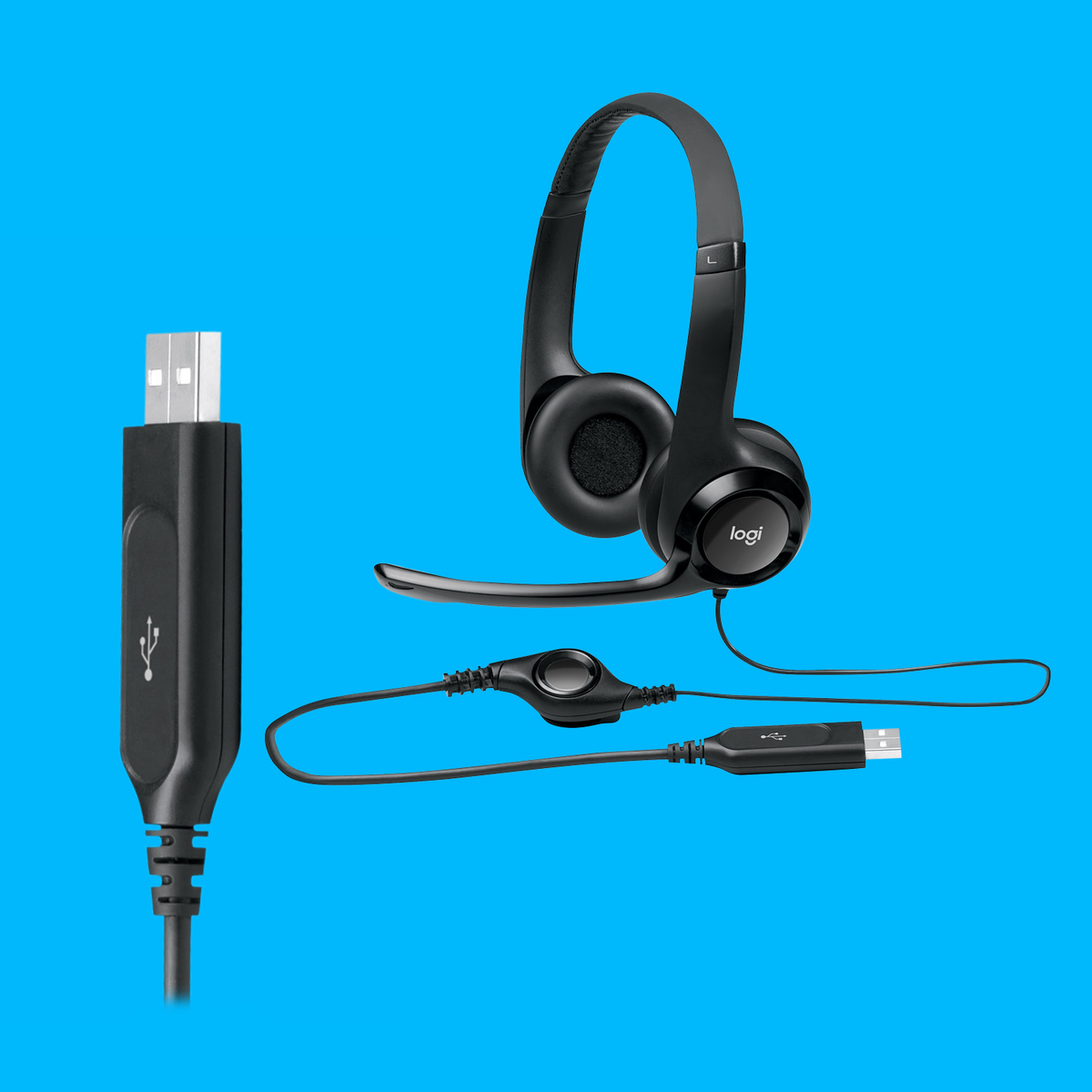 LOGITECH H390 CUFFIE, GRIGIO