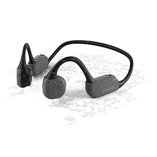 Auriculares inalámbricos - PHILIPS TAA6606BK/00, Banda para el cuello, Bluetooth, Negro