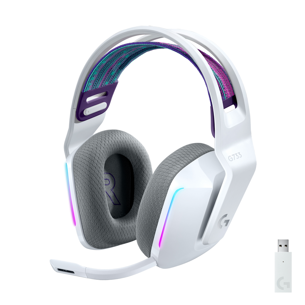 981-000883 LOGITECH LIGHTSPEED Headset Gaming Weiß Over-ear G733 WHITE, G