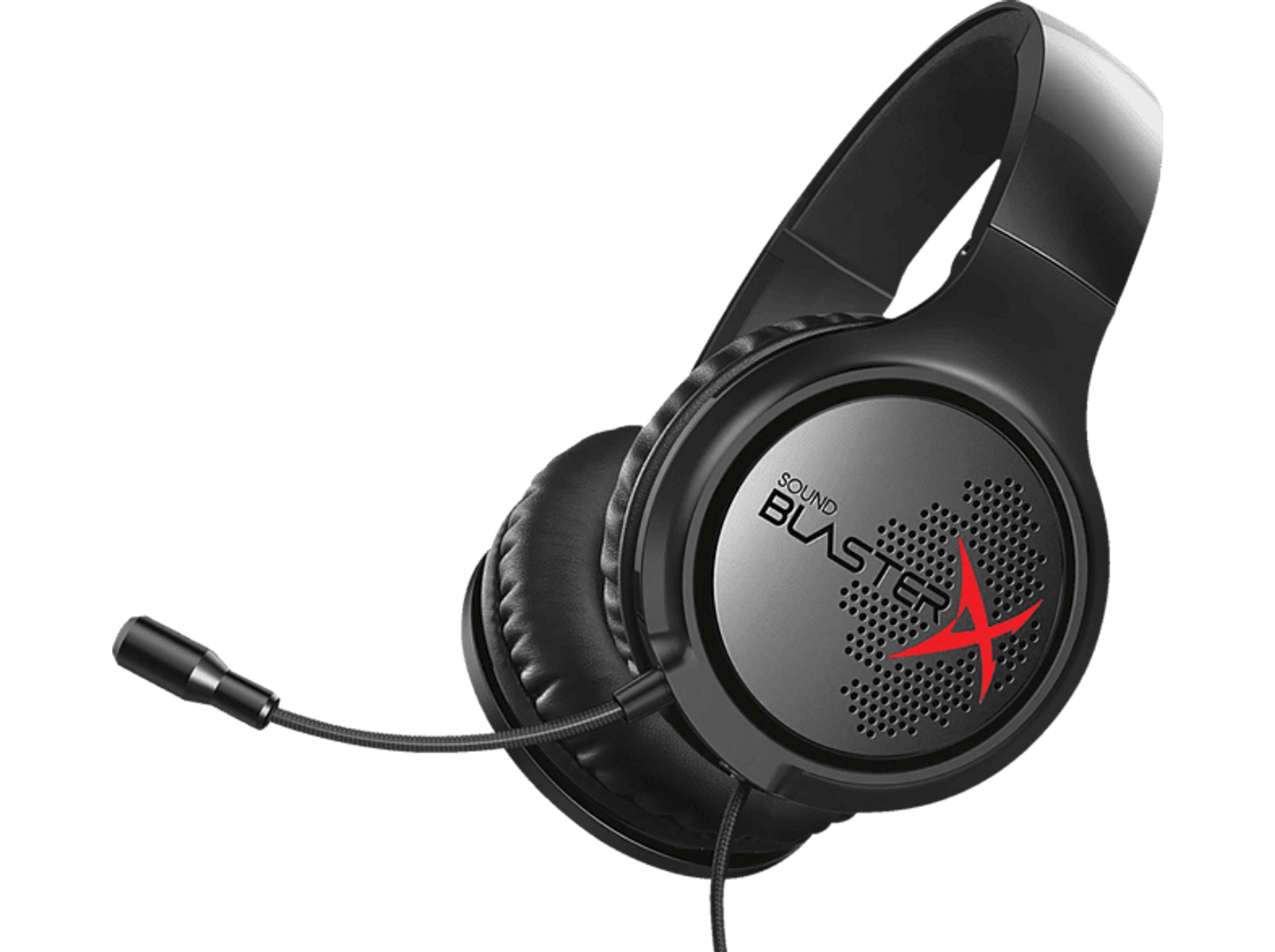 Headset Sound Rot CREATIVE LABS Schwarz, Gaming BlasterX Over-ear H3,