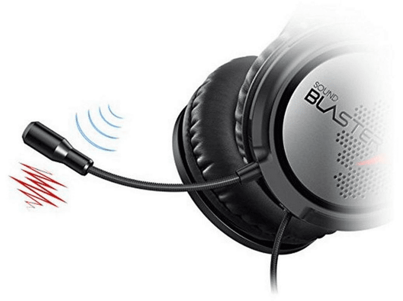 CREATIVE Gaming Sound Headset LABS H3, Rot BlasterX Schwarz, Over-ear