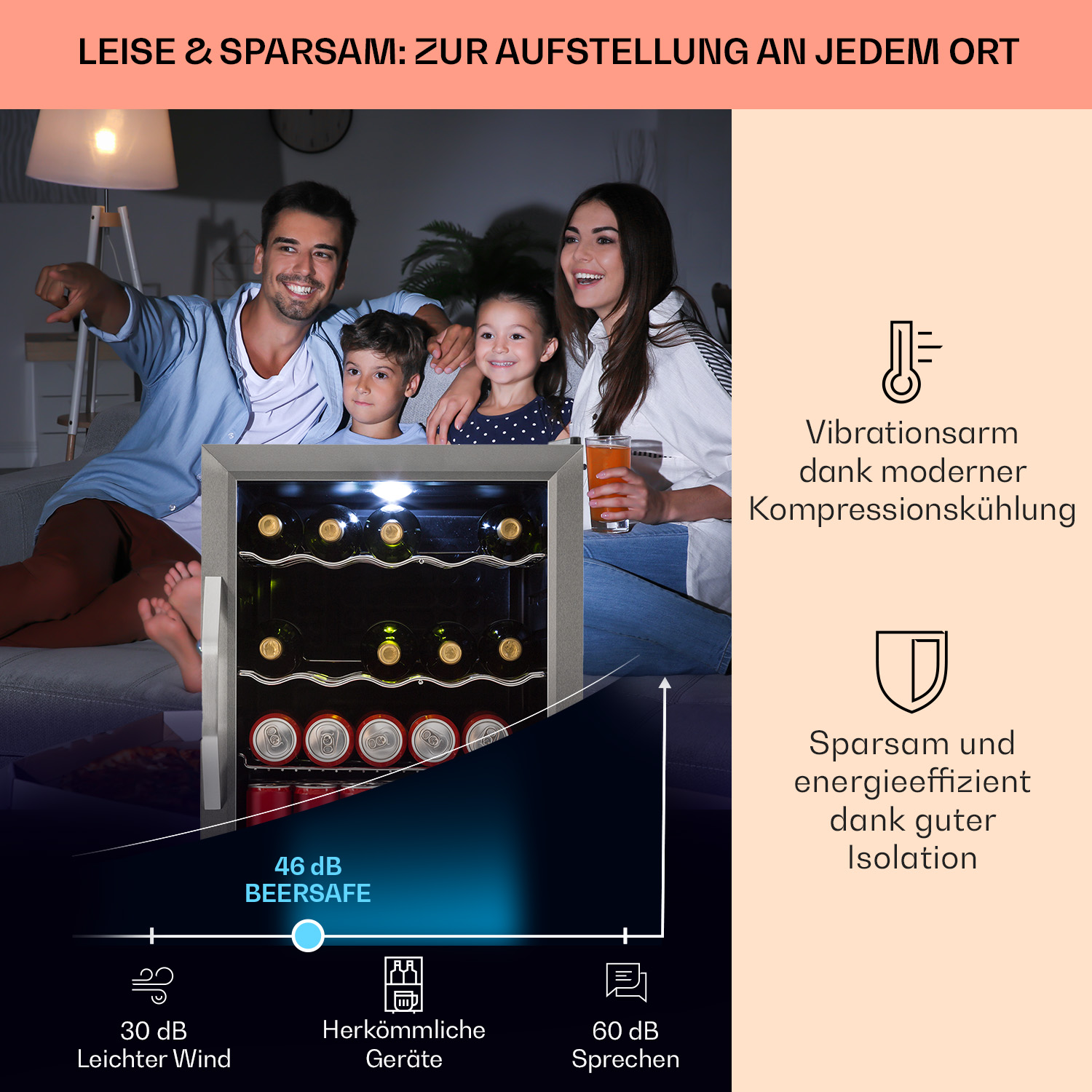 Mini-Kühlschrank KLARSTEIN Beersafe XL hoch, Schwarz) Mix cm (D, 63 Edition It