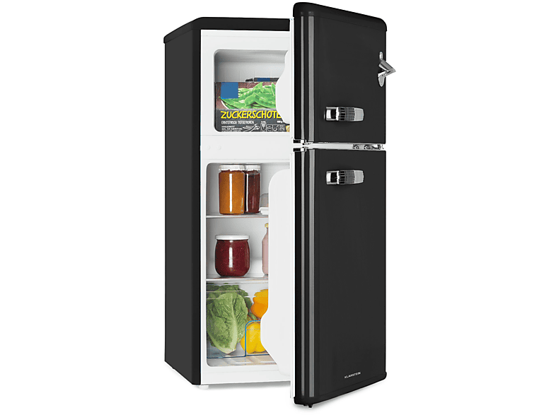 KLARSTEIN Irene Kühlschrank (E, 84,50 cm hoch, Schwarz)