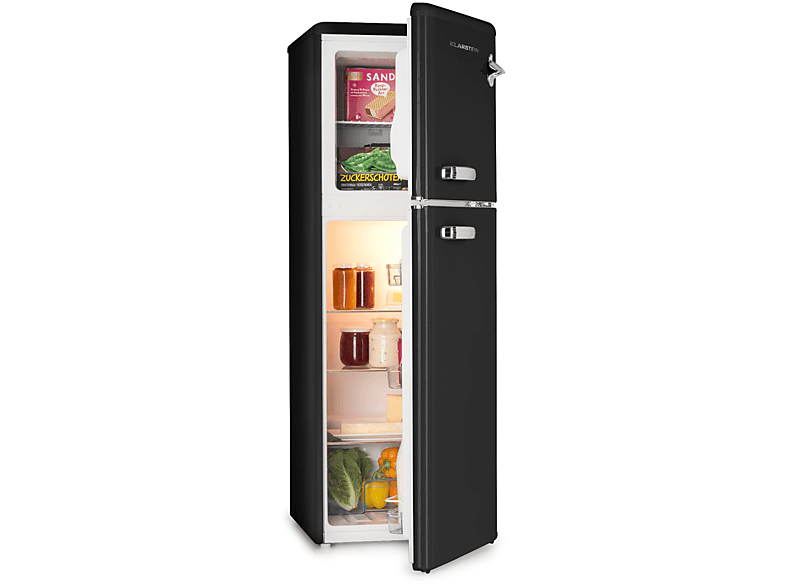 KLARSTEIN Audrey 136 Kühlschrank (E, 129,50 cm hoch, Schwarz)