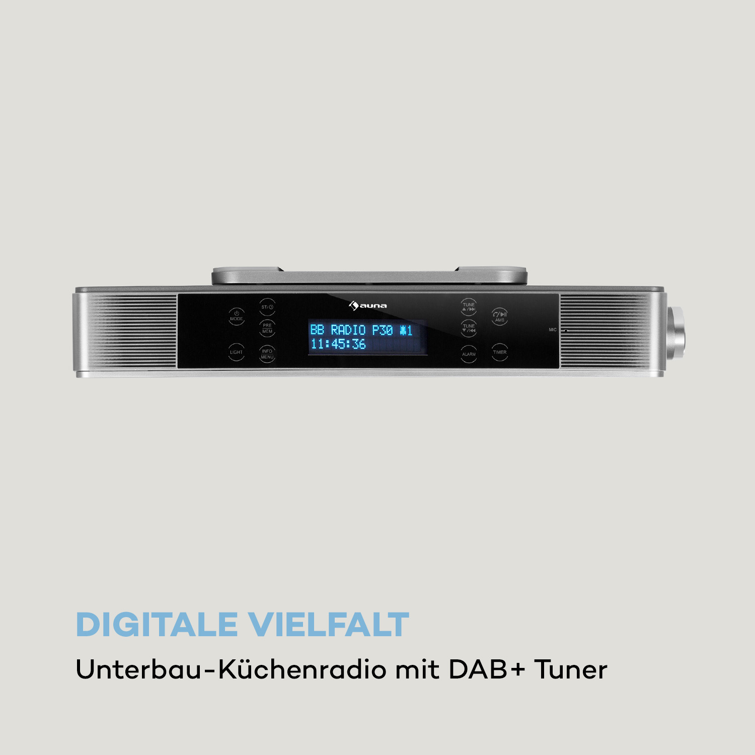 KR-140 Küchenradio, DAB, AUNA Silber