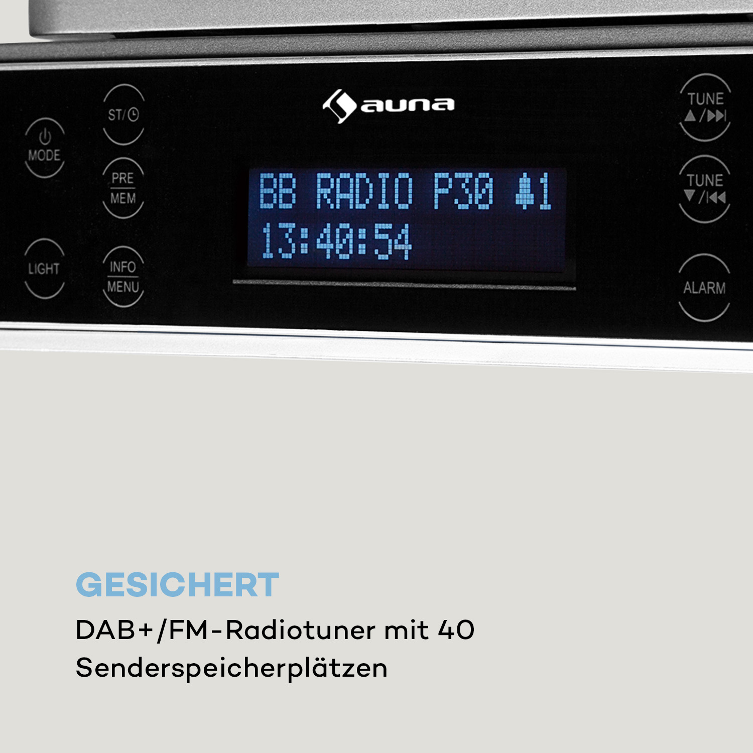 KR-140 Küchenradio, DAB, AUNA Silber