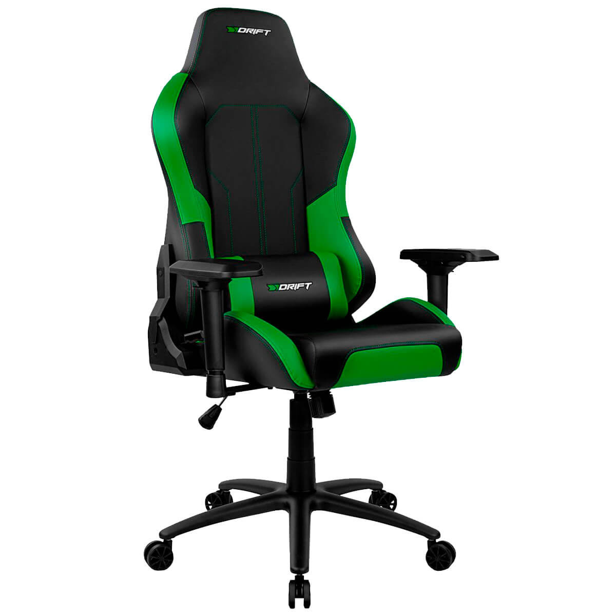 Silla gaming - SL01DF39 DRIFT GAMING, Reposabrazos4D (ajustable en altura, anchura y profundidad, también se puede girar), 150 kg, Negro