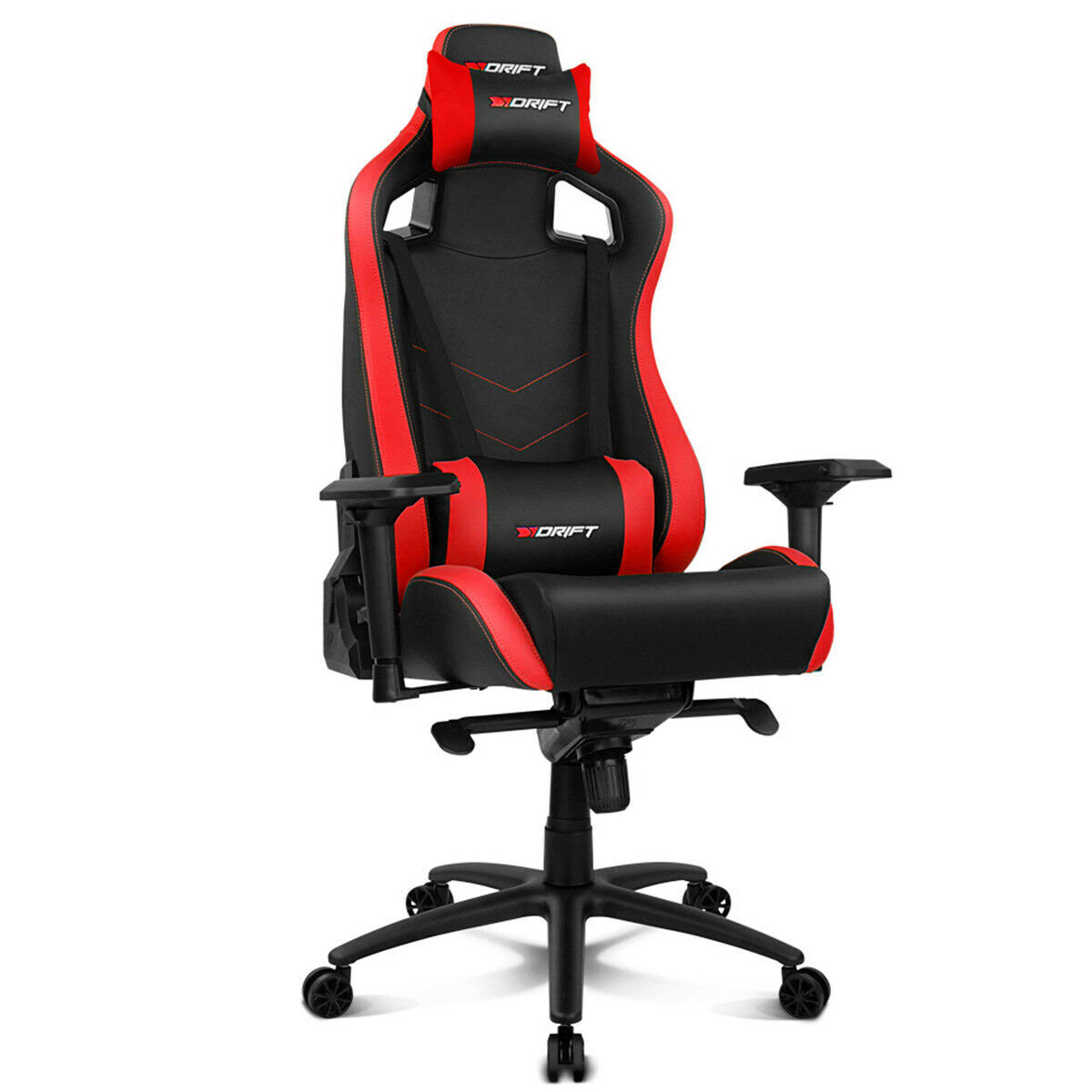 Silla gaming - SL01DF44 DRIFT GAMING, Reposabrazos4D (ajustable en altura, anchura y profundidad, también se puede girar), 150 kg, Negro