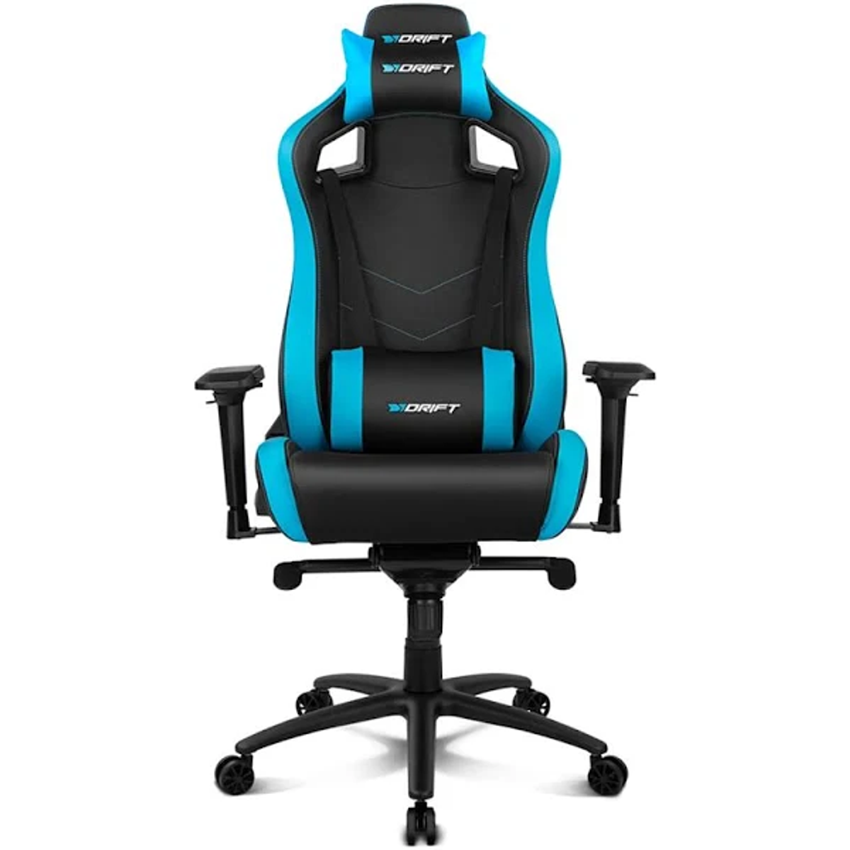 Silla gaming - SL01DF42 DRIFT GAMING, Reposabrazos4D (ajustable en altura, anchura y profundidad, también se puede girar), 150 kg, Negro