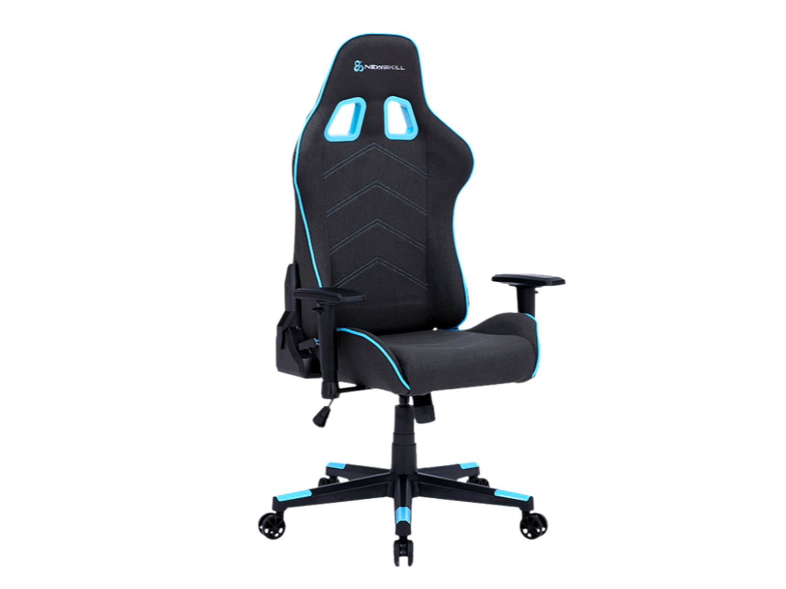 Silla gaming - NS-CH-KITSUNE-ZB-BLUE NEWSKILL GAMING, Reposabrazos2D (regulable en altura y anchura), 150 kg, Negro