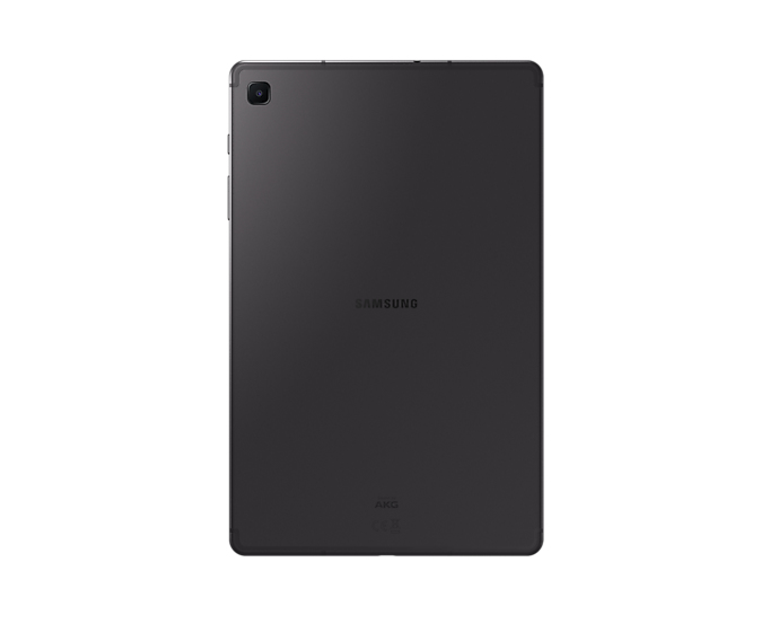 Czarny tablet Samsung, widok z tyłu, z logo Samsung i marką AKG.