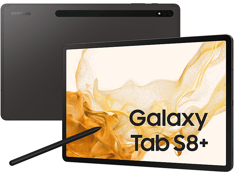 SAMSUNG Galaxy Tab S8+ 128GB Wi-Fi/LTE Grey, Tablet, 128 GB, 12,4 Zoll, Grau | Tablets
