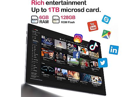 Tablet  - SGIN X10 SGIN, Gris, 10,1 ", Full-HD, 6 GB, spreadtrum T618, Android