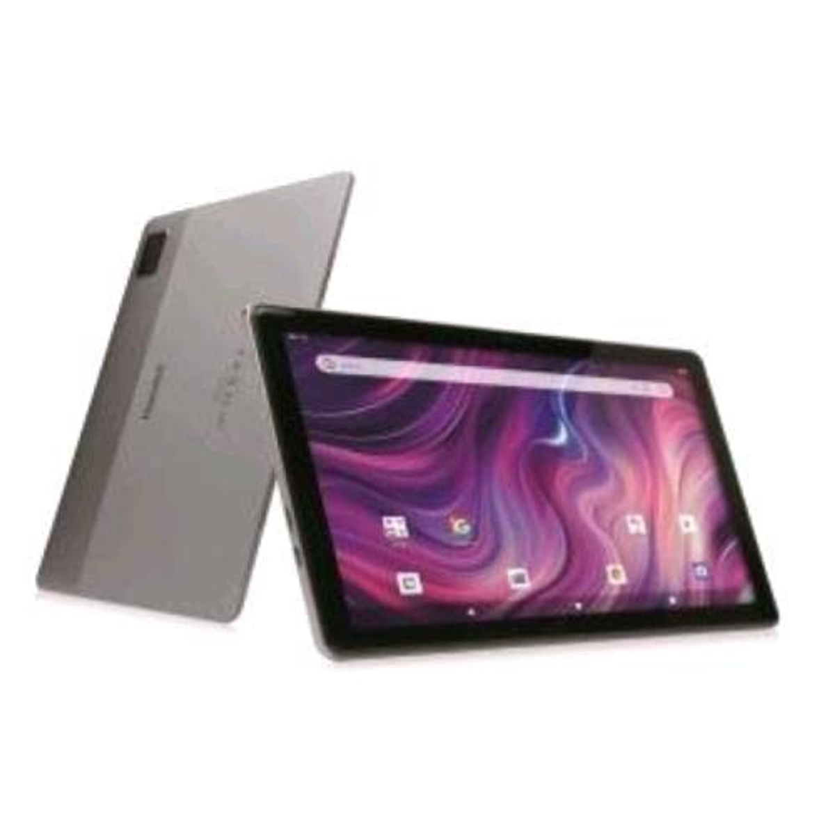 Due tablet, uno con linee ondulate, l'altro con il retro.