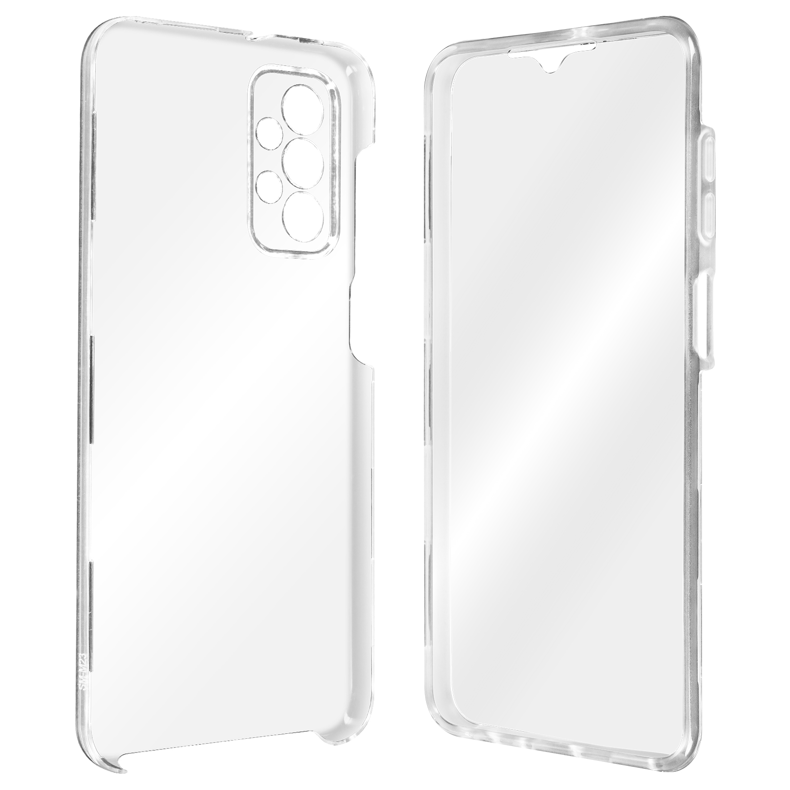 Samsung, Transparent Galaxy 5G, A23 Full Vorder- AVIZAR Full Cover, Cover Series, Schutzhülle, Rückseite