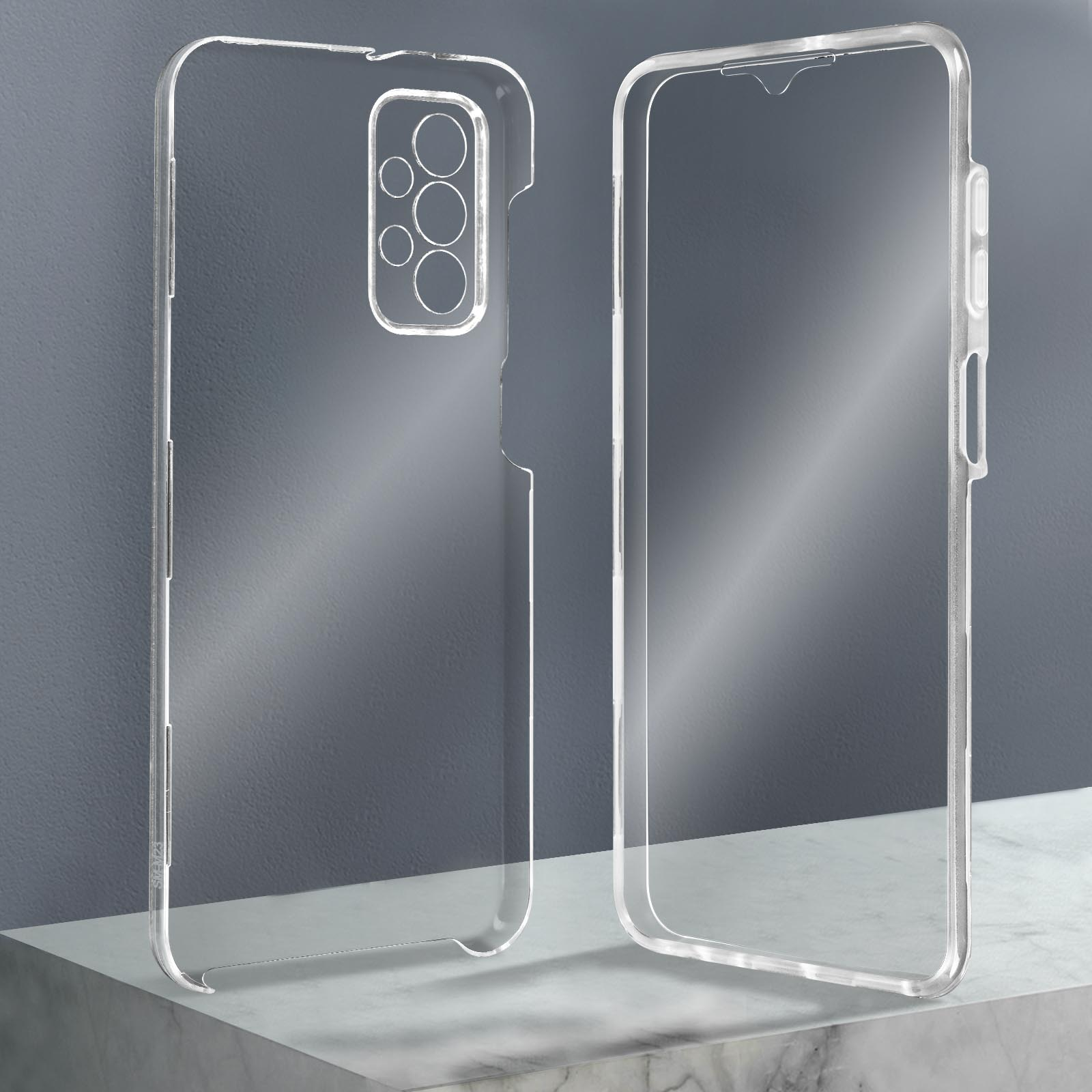 AVIZAR Schutzhülle, Full A23 Transparent Series, Rückseite Full Vorder- Samsung, Cover, 5G, Galaxy Cover