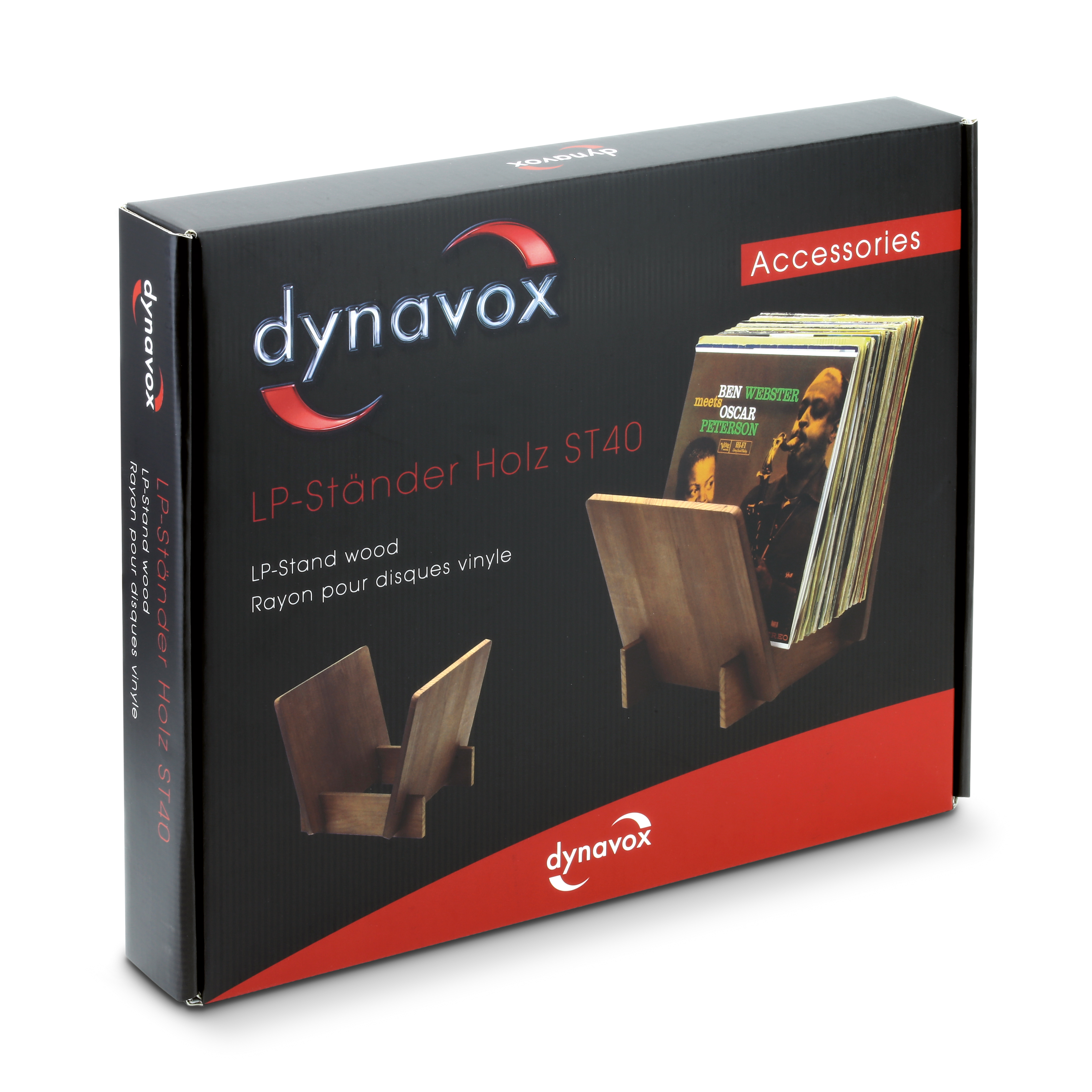 DYNAVOX ST-40 Schallplattenständer, Braun
