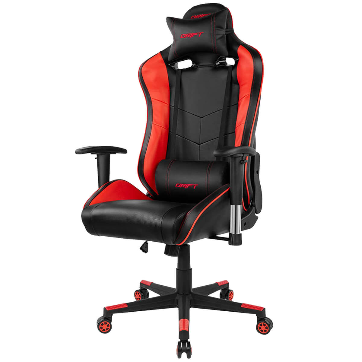 Silla Gaming Drift dr85br dr85 profesional polipiel reposabrazos 2d piston clase 4 asiento basculable altura regulable res hasta 150 kg elevador gas rojonegro para videojuegos de sl01df12