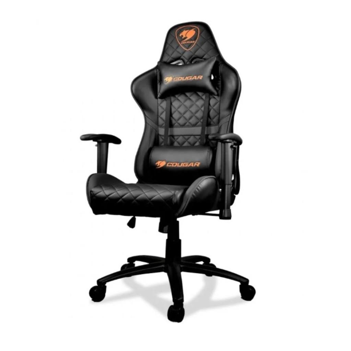 Silla Gaming Cougar one armor negra soporta 120kg black cuero 3maobnxb.0001