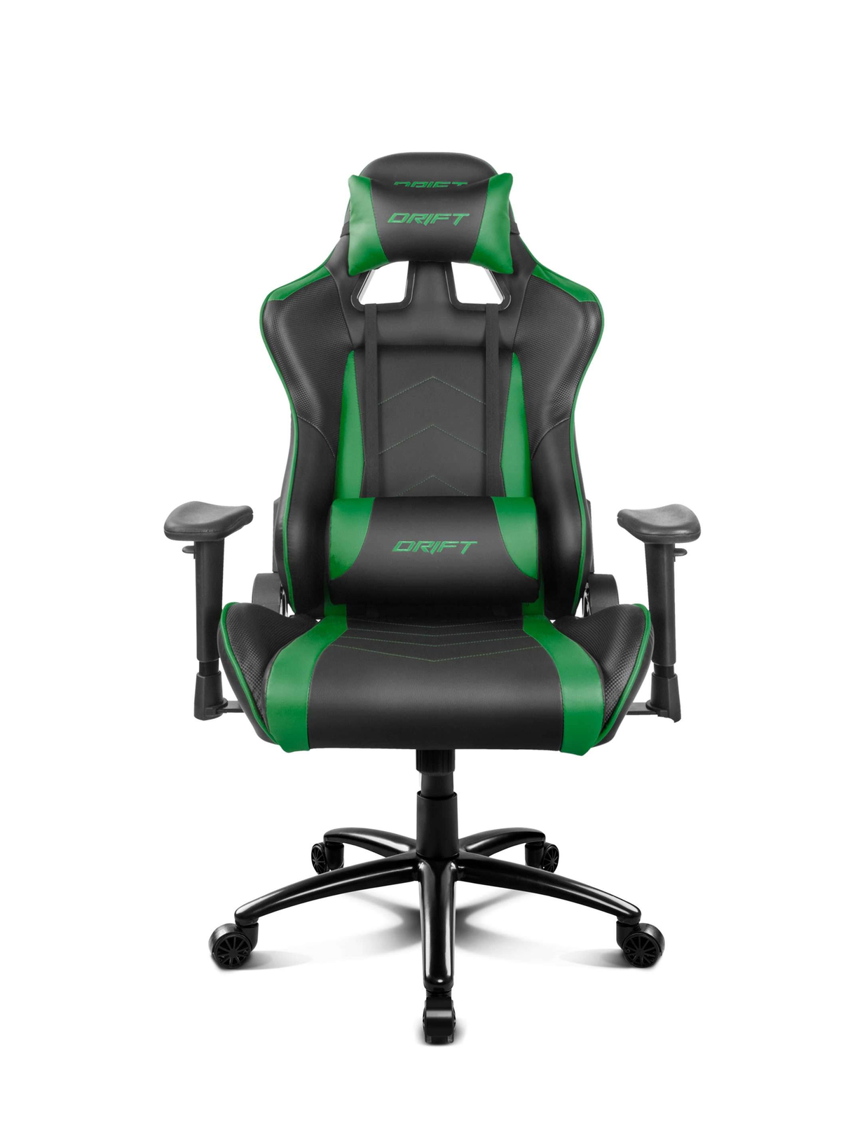 Silla gaming - SL01DF27 DRIFT GAMING, Reposabrazos2D (regulable en altura y anchura), 150 kg, Negro