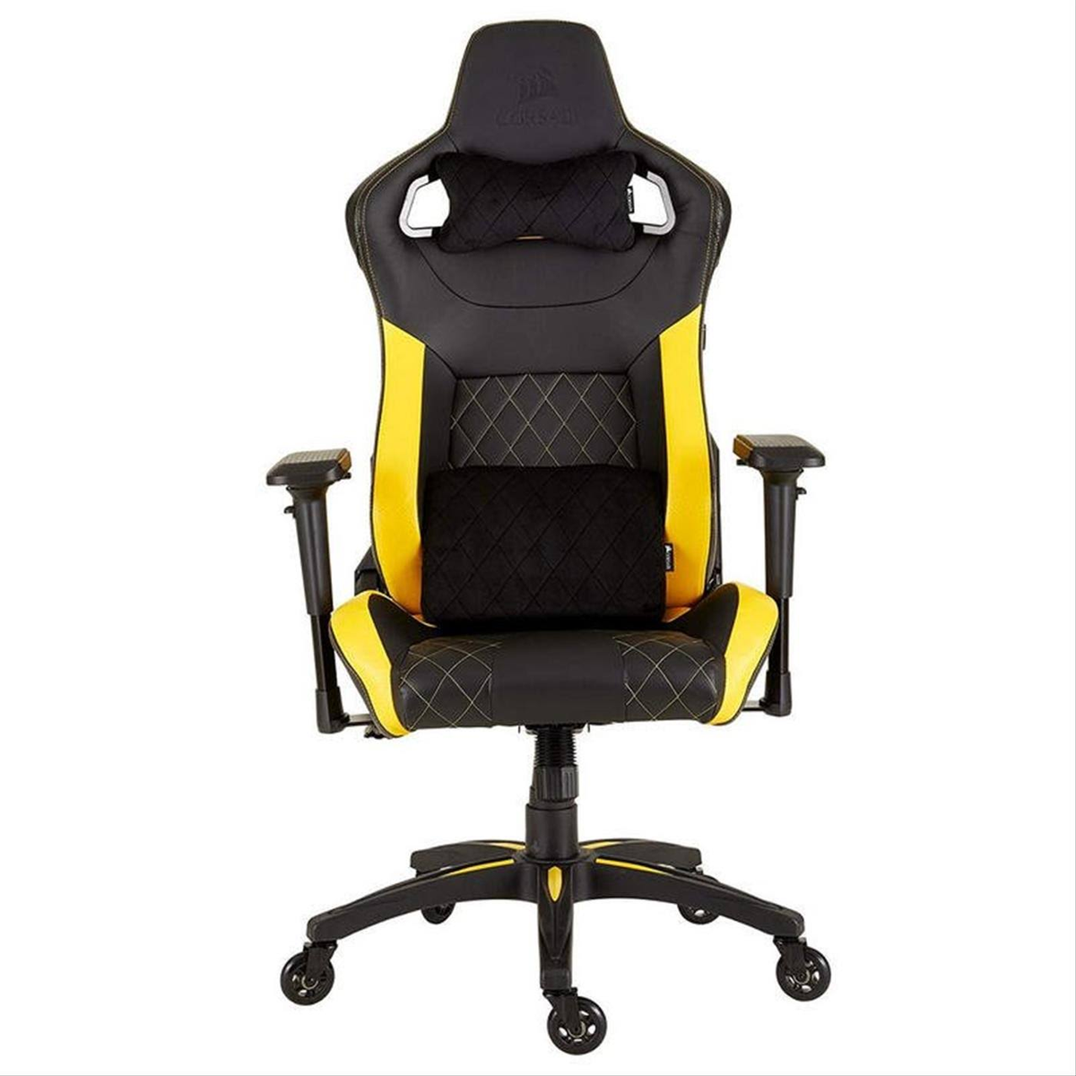 CORSAIR CF-9010015-WW BLACK/YELLOW Stuhl, RACE Schwarz/Gelb Gaming CHAIR T1 2018