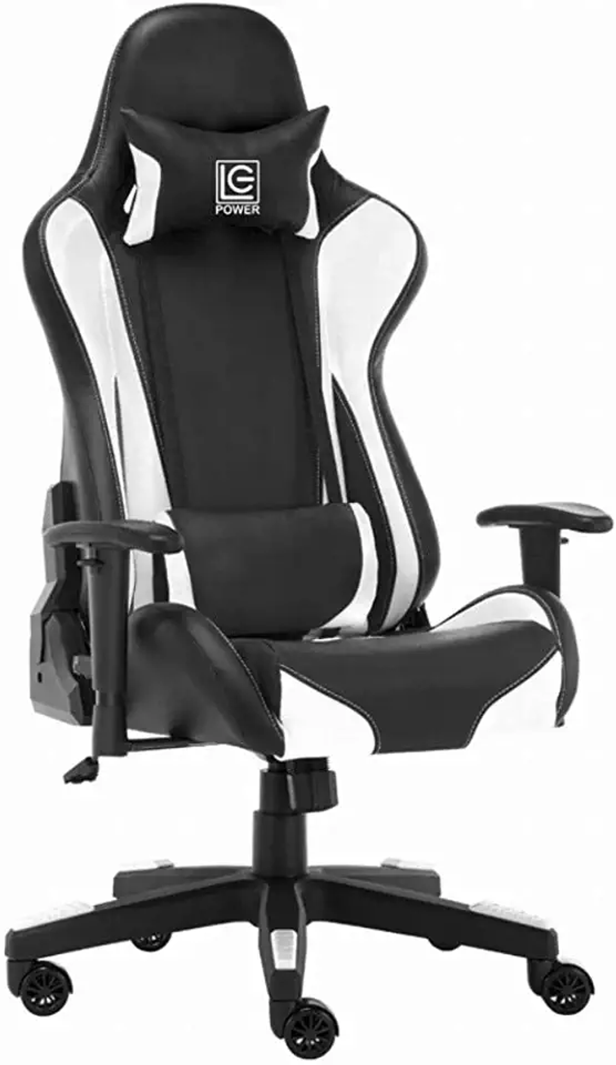 Silla gaming - LC-GC-600BW LC POWER, 120 kg, Negro