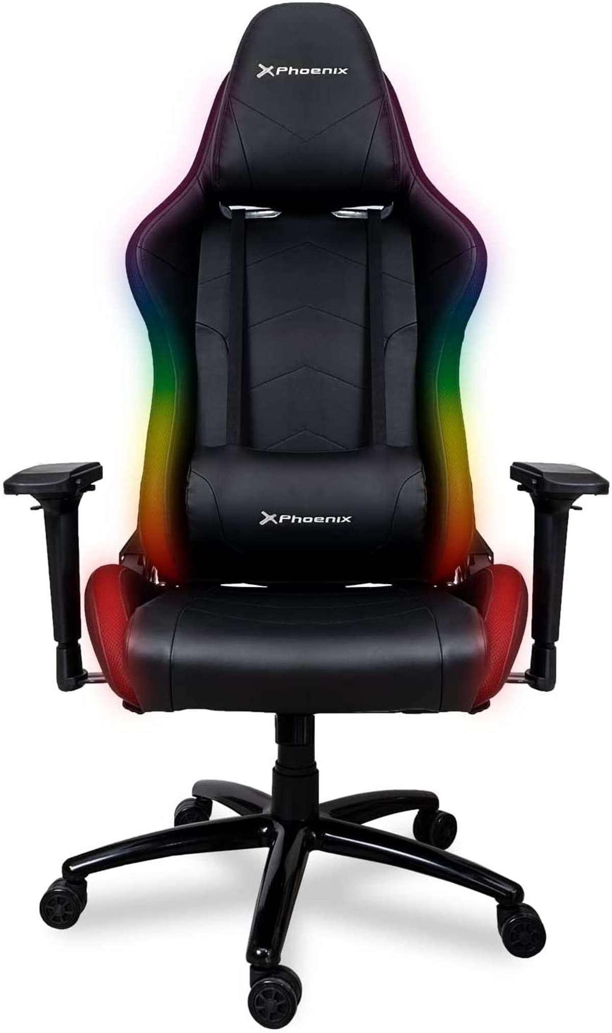 Silla Gaming Phelitergb phoenix technologies inox escritorio reposabrazos regulable lumbar y cervical espuma alta densidad rgb