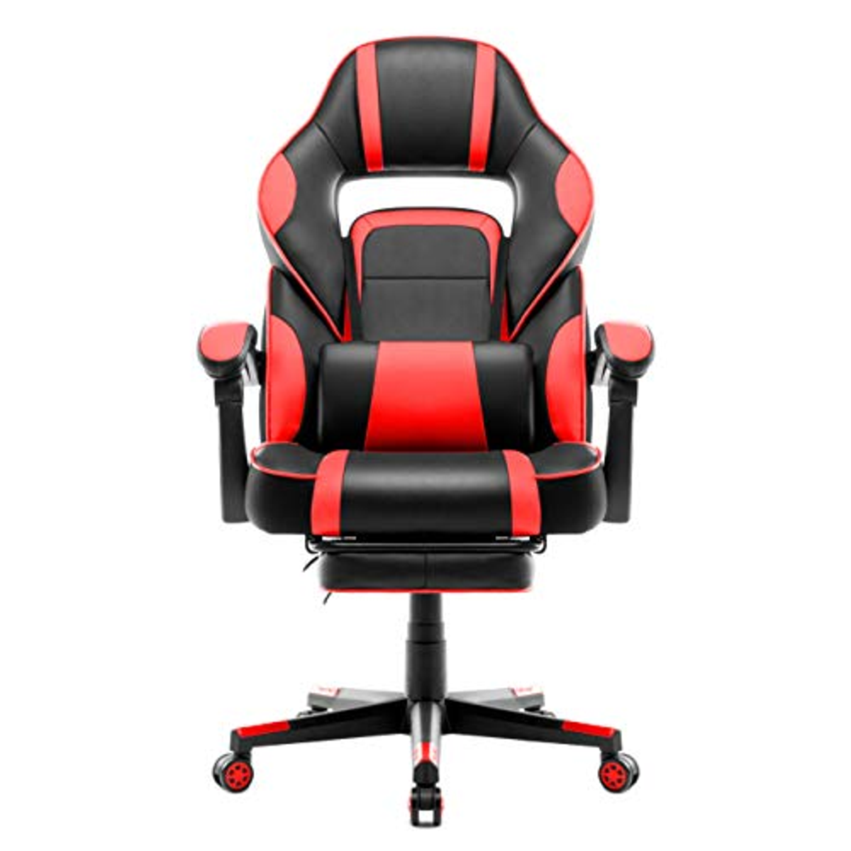 Intimate Wm Heart silla de oficina piel con soporte para la cintura y extensible carga 150kg rojo gaming 1