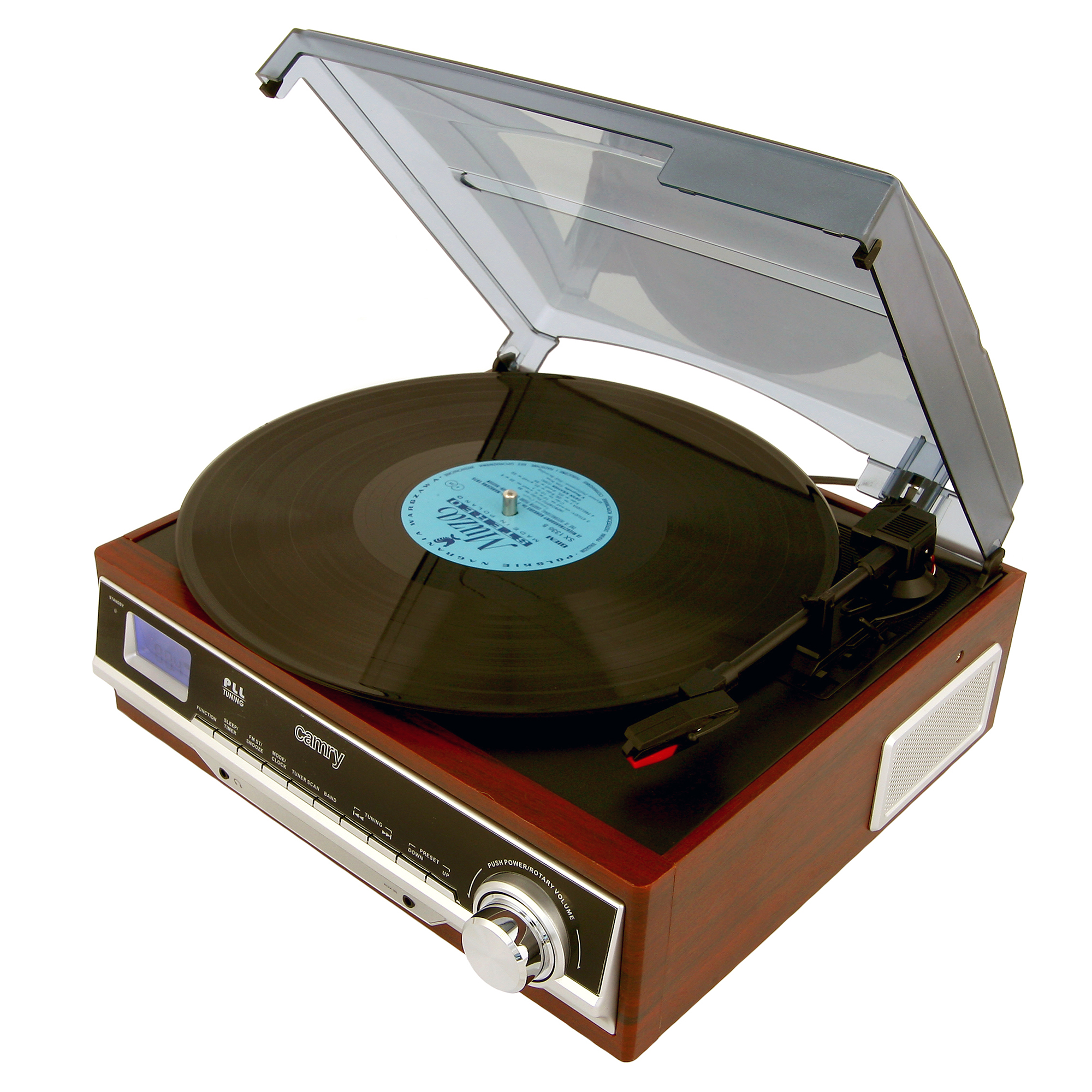 Tocadiscos - CR 1113 CAMRY, USB, 33-45-78 RPM, Marrón