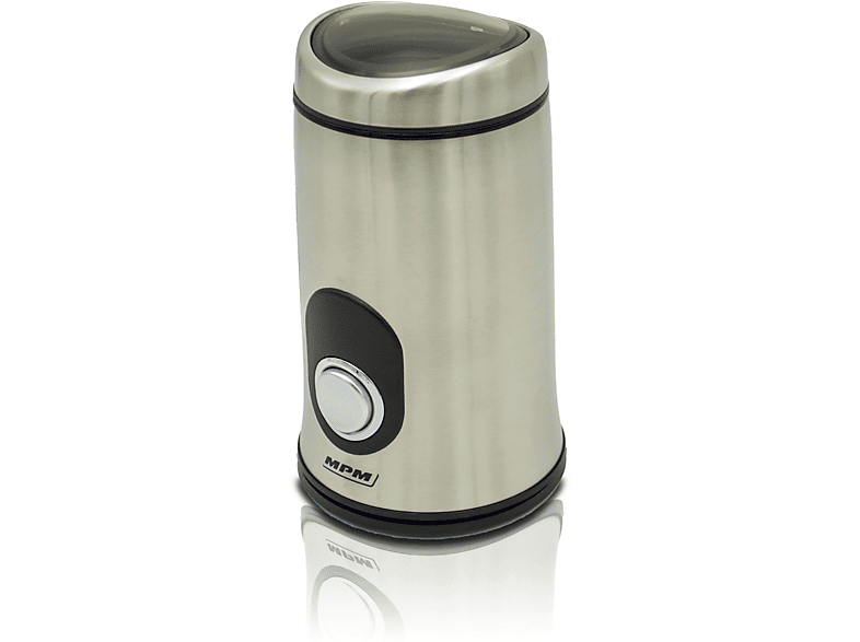 Rasnita de cafea si cereale MPM MMK-06M, 200W, 70 g, 2 recipiente, functie impuls, otel