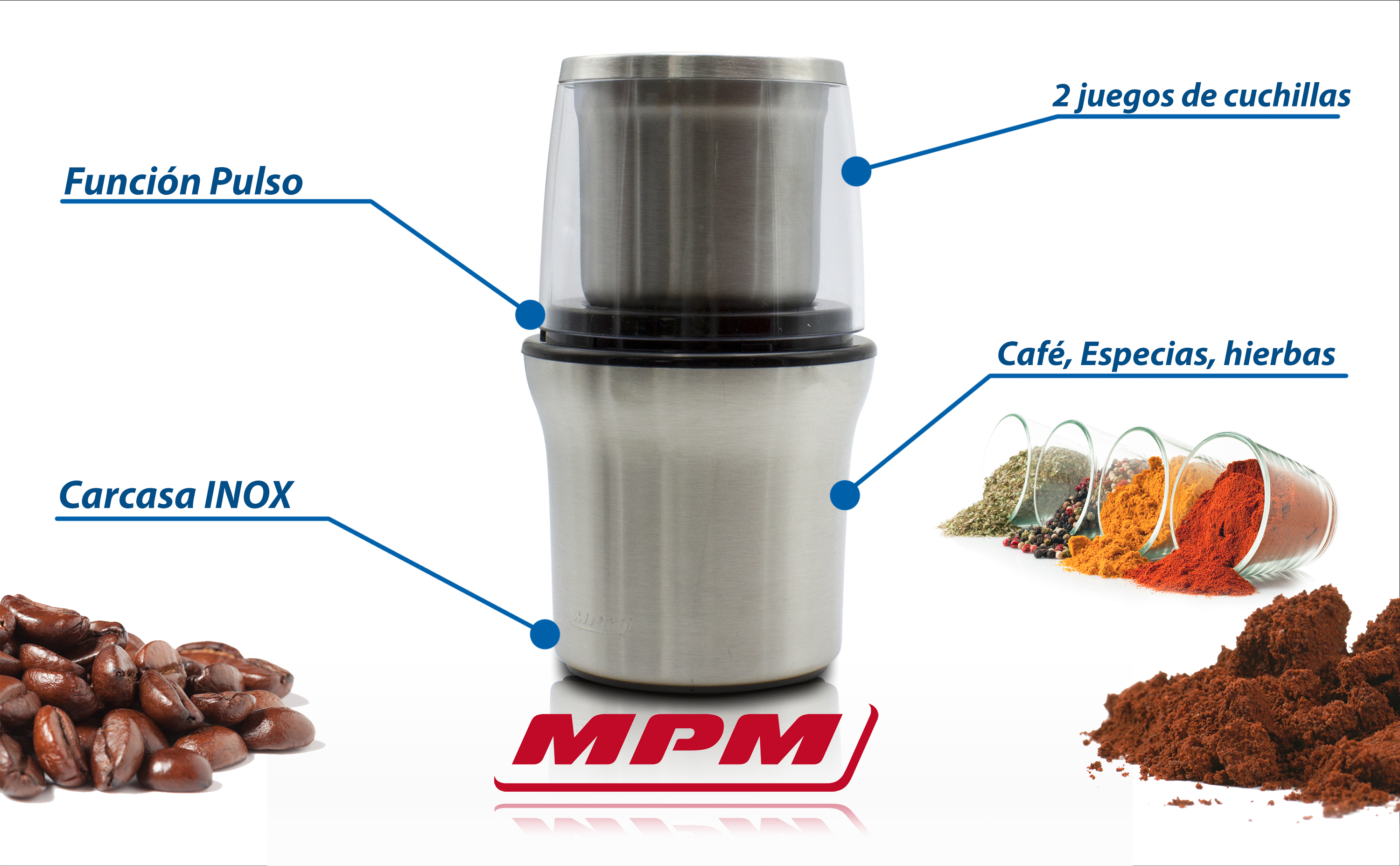 MPM W MMK-06 (200 Kaffemühle Silber