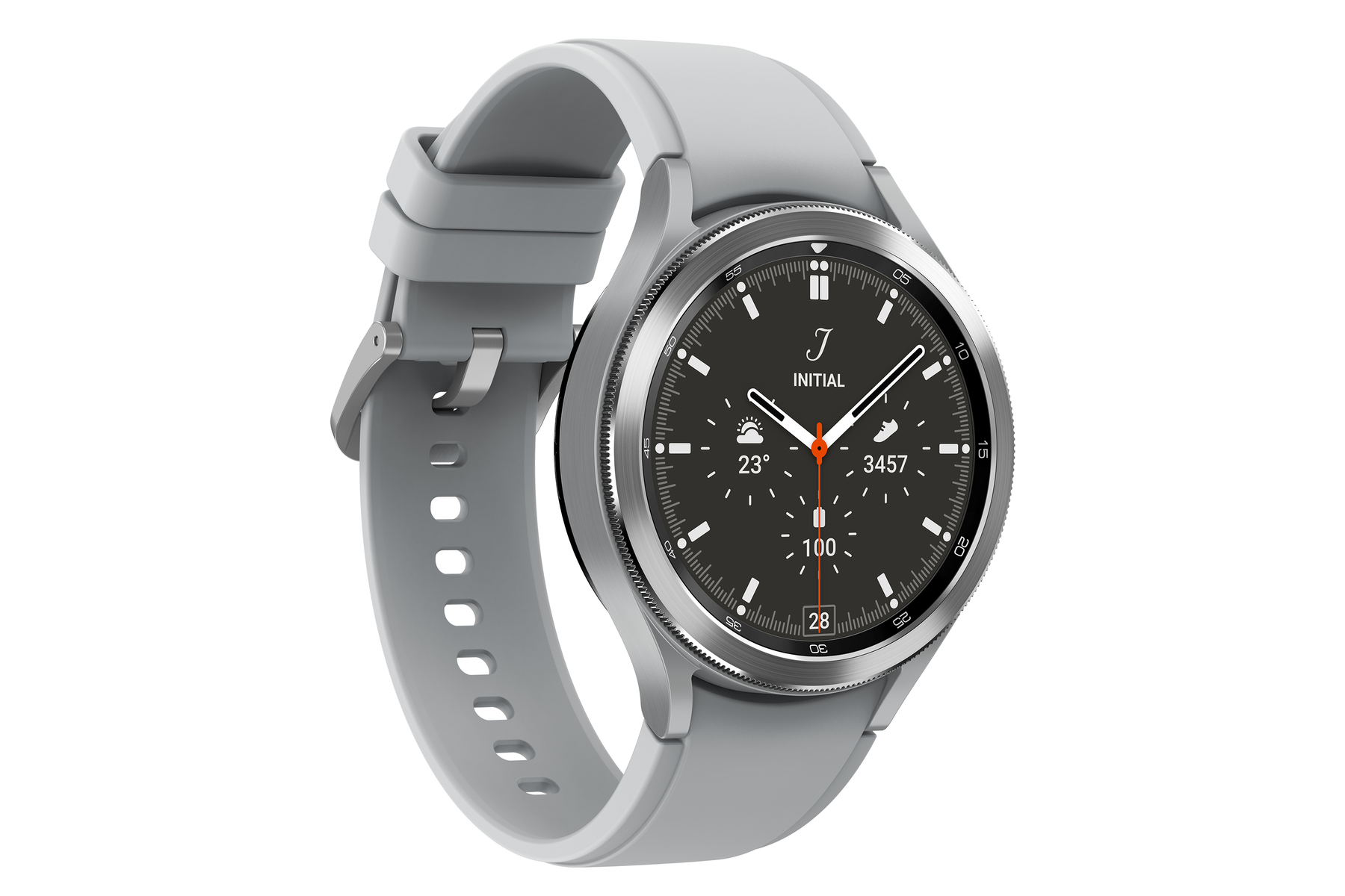 Smartwatch SAMSUNG Silber Galaxy Silikon, Watch4 R890 Classic