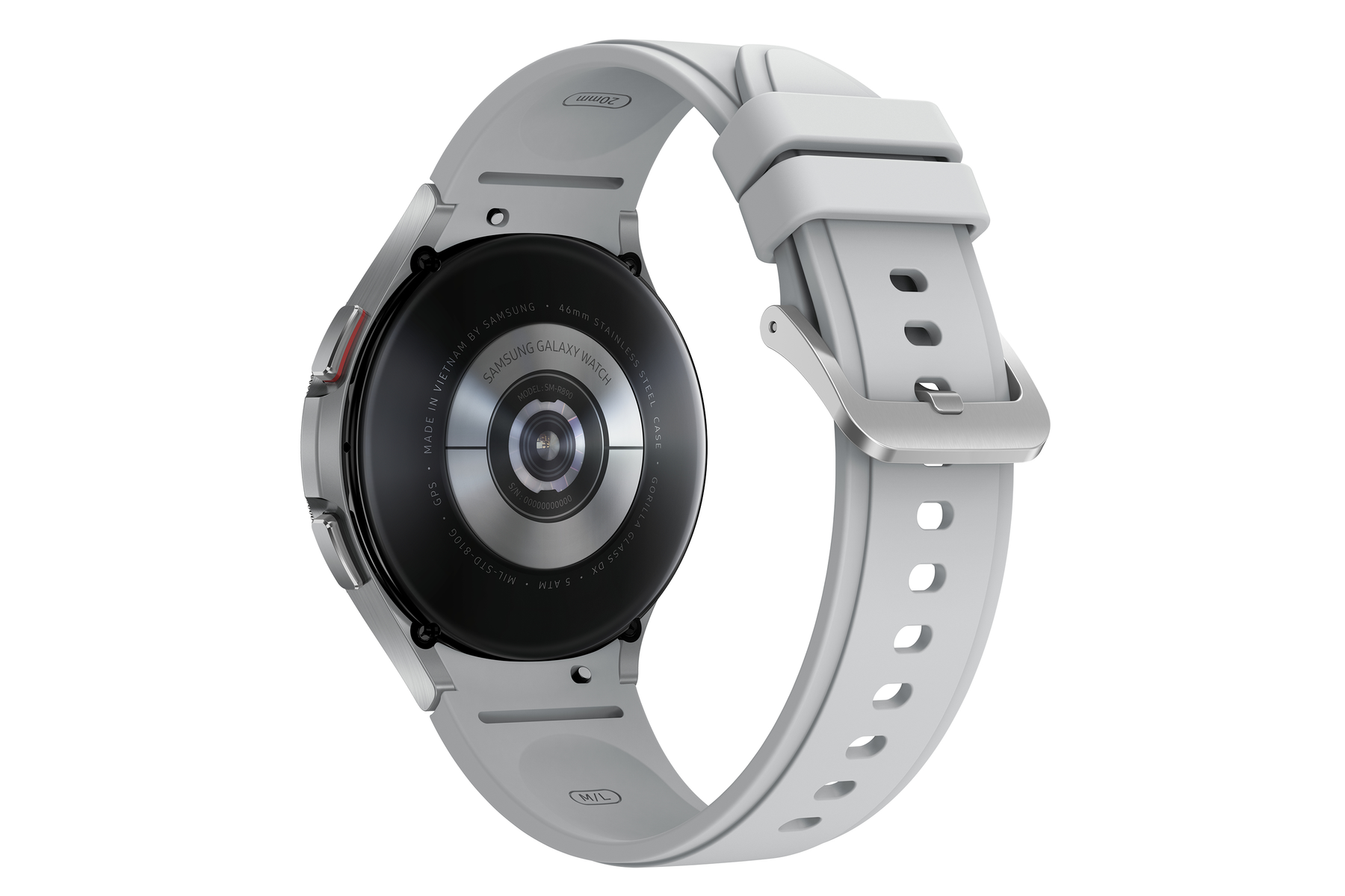 Watch R895 Smartwatch 4 Galaxy silber Flouroelastomer, Edelstahl SAMSUNG Classic M/L,