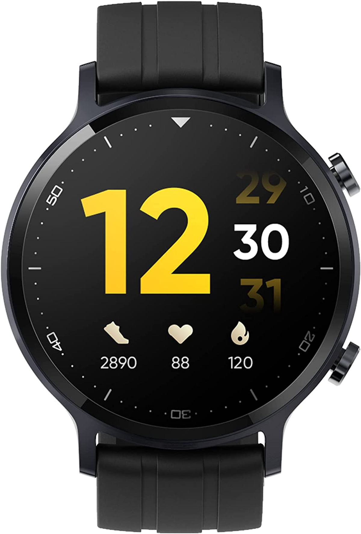 Smartwatch - realme Watch S, 15 días, IP68, Notificaciones inteligentes, Sensor cardíaco, Multideporte, Negro