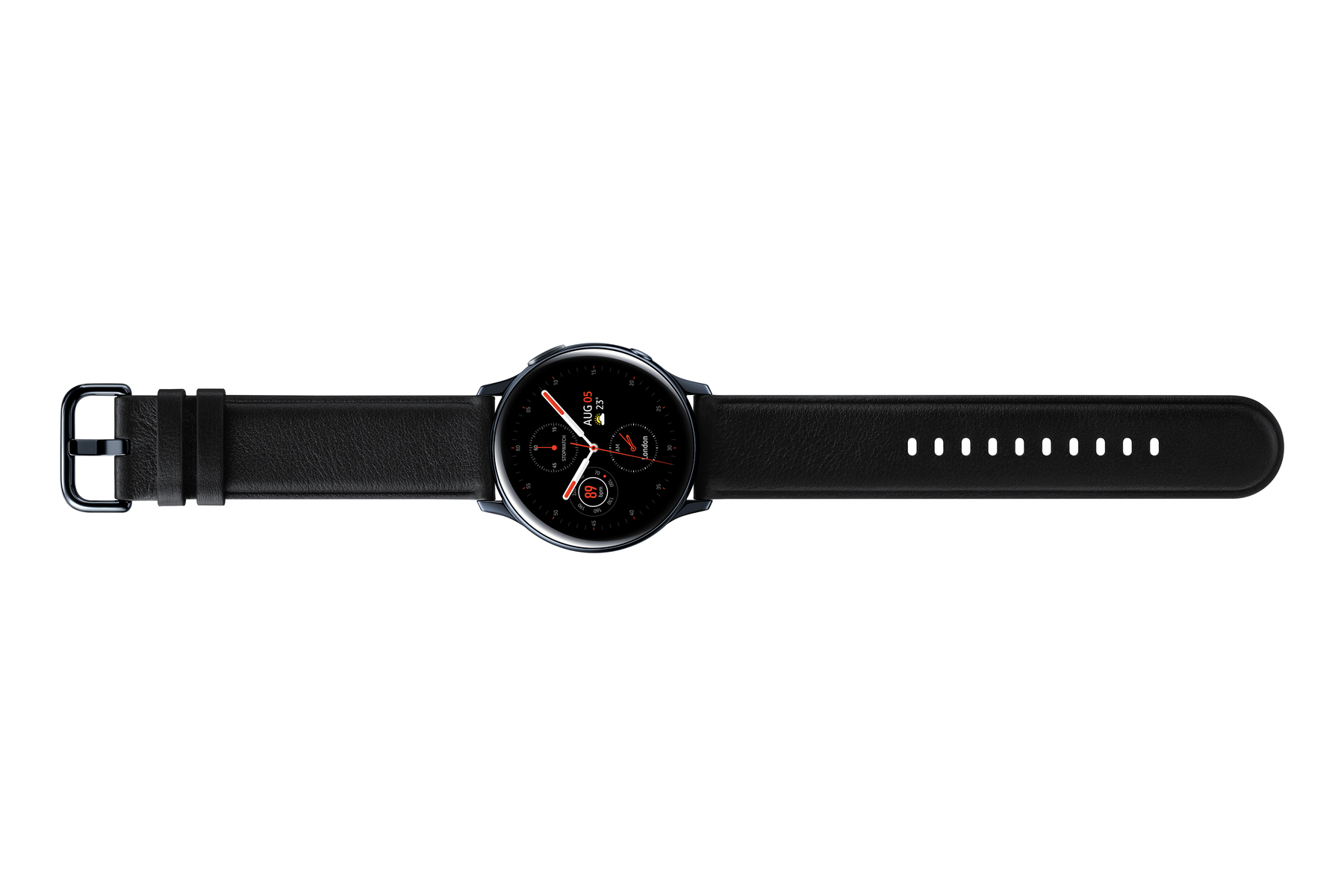 Watch Active 2 SAMSUNG Galaxy Silikon, Smartwatch schwarz