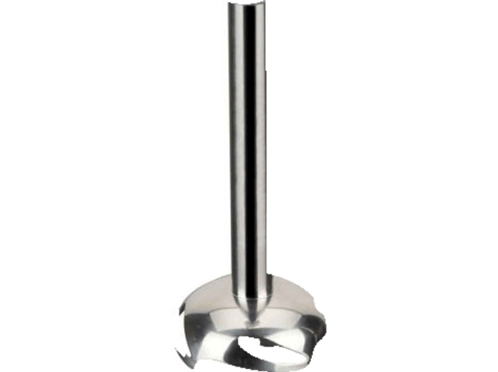 Metall-Tauchmixer-Aufsatz. Edelstahl mit Klinge unten.