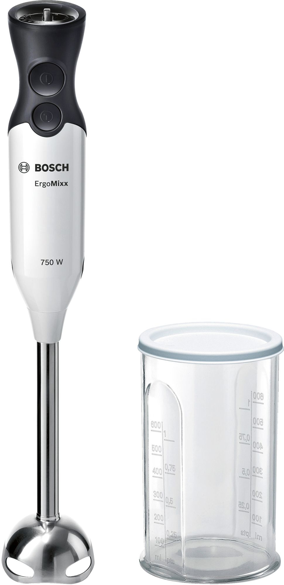 Batidora de mano - MSM67110W BOSCH, 750 W, 1 l, Blanco