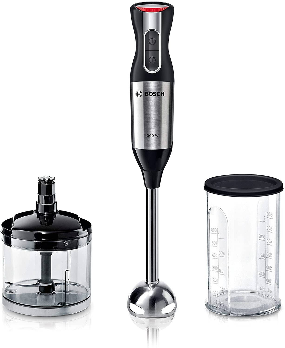 Batidora de mano - MS6CM6120 BOSCH HOGAR, 1,000 W, 12 velocidades, Inox