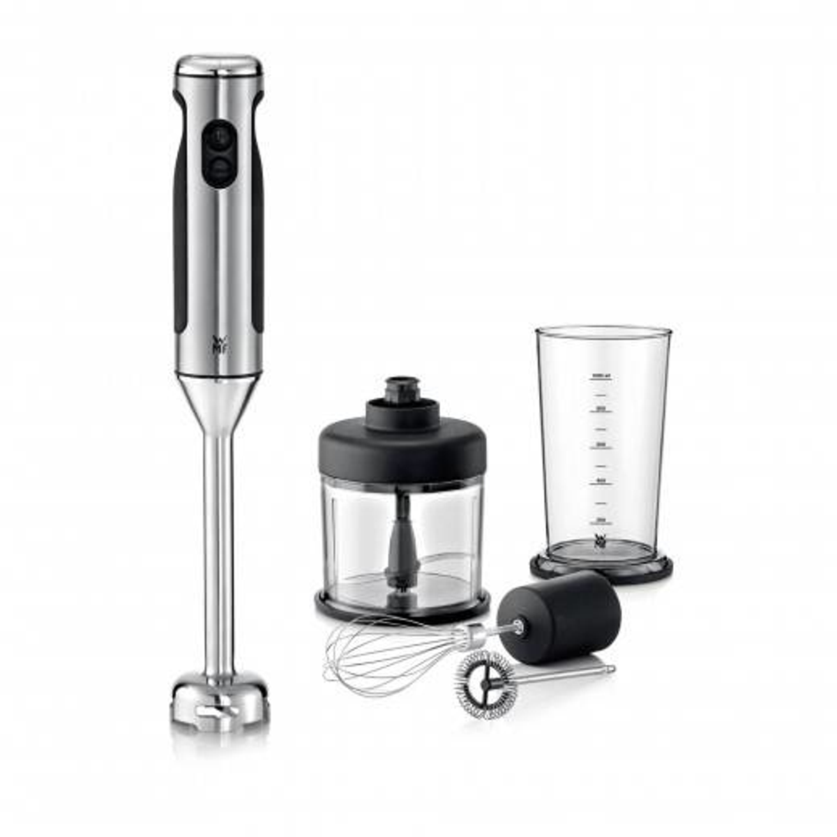 Batidora de mano - Set 4 en 1 WMF, 700 W, 2 velocidades, Plata