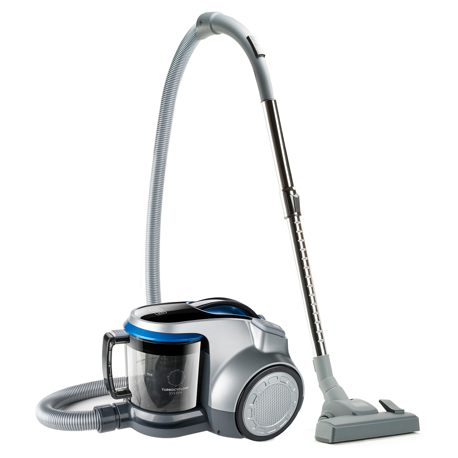 BLACK+DECKER Aspirador sin bolsa Watt, Grigio) Vacuum cleaners, BXVML700E Leistung: 700 maximale