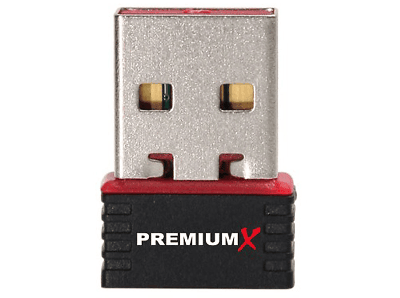 PREMIUMX PX150 MINI WLAN-Adapter, Adapter Mbit W-Lan USB-Micro-Pen Stick Schwarz 150 N Wireless WLAN