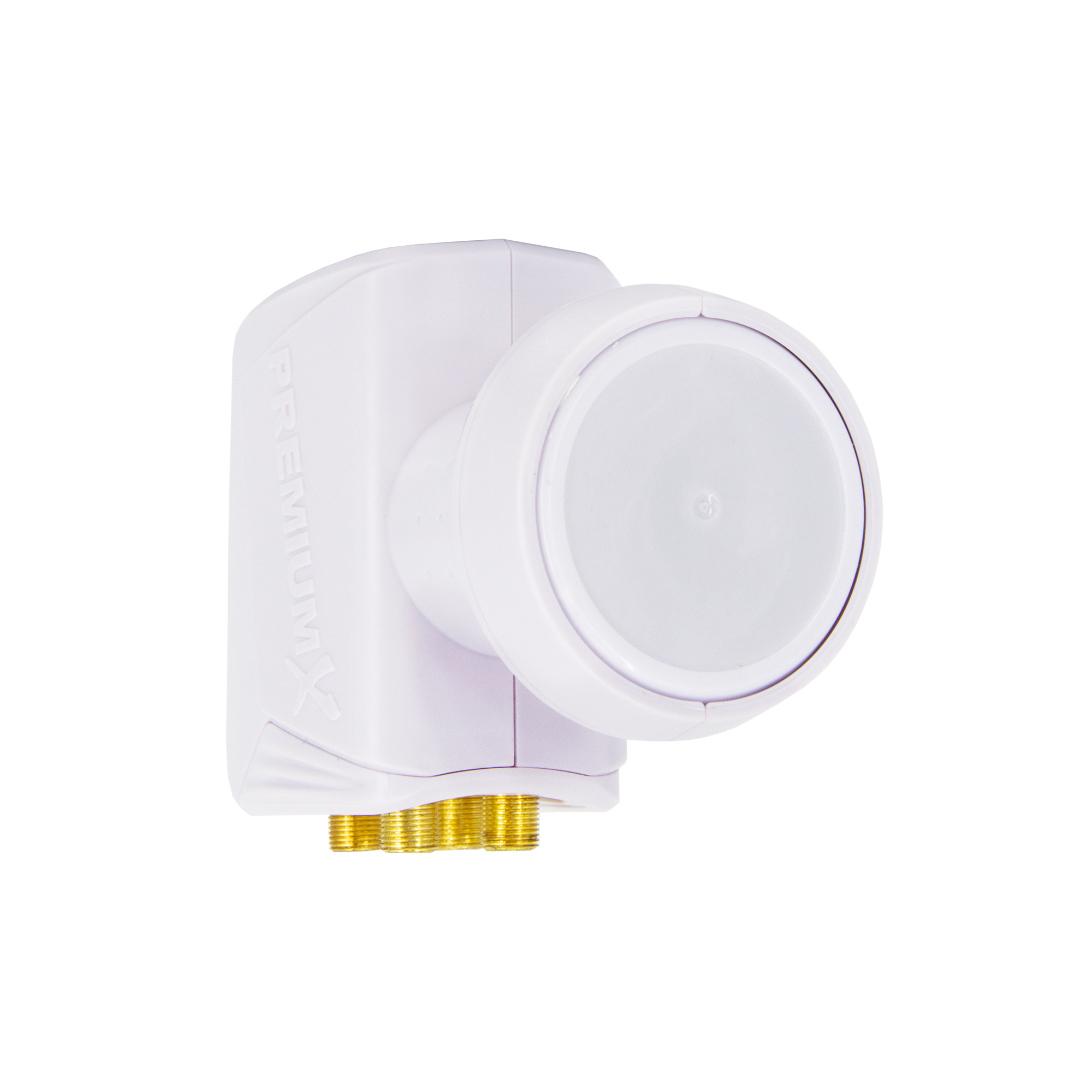 PREMIUMX LNB Quad 0,1 dB Weiß für LNB Quattro 40mm PXQS-SEW Switch Halterung Adapter Universal LNB