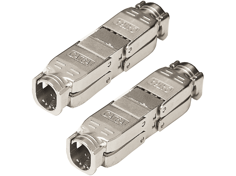 Silber Netzwerkstecker, VS-ES-C6A PREMIUMX 2x